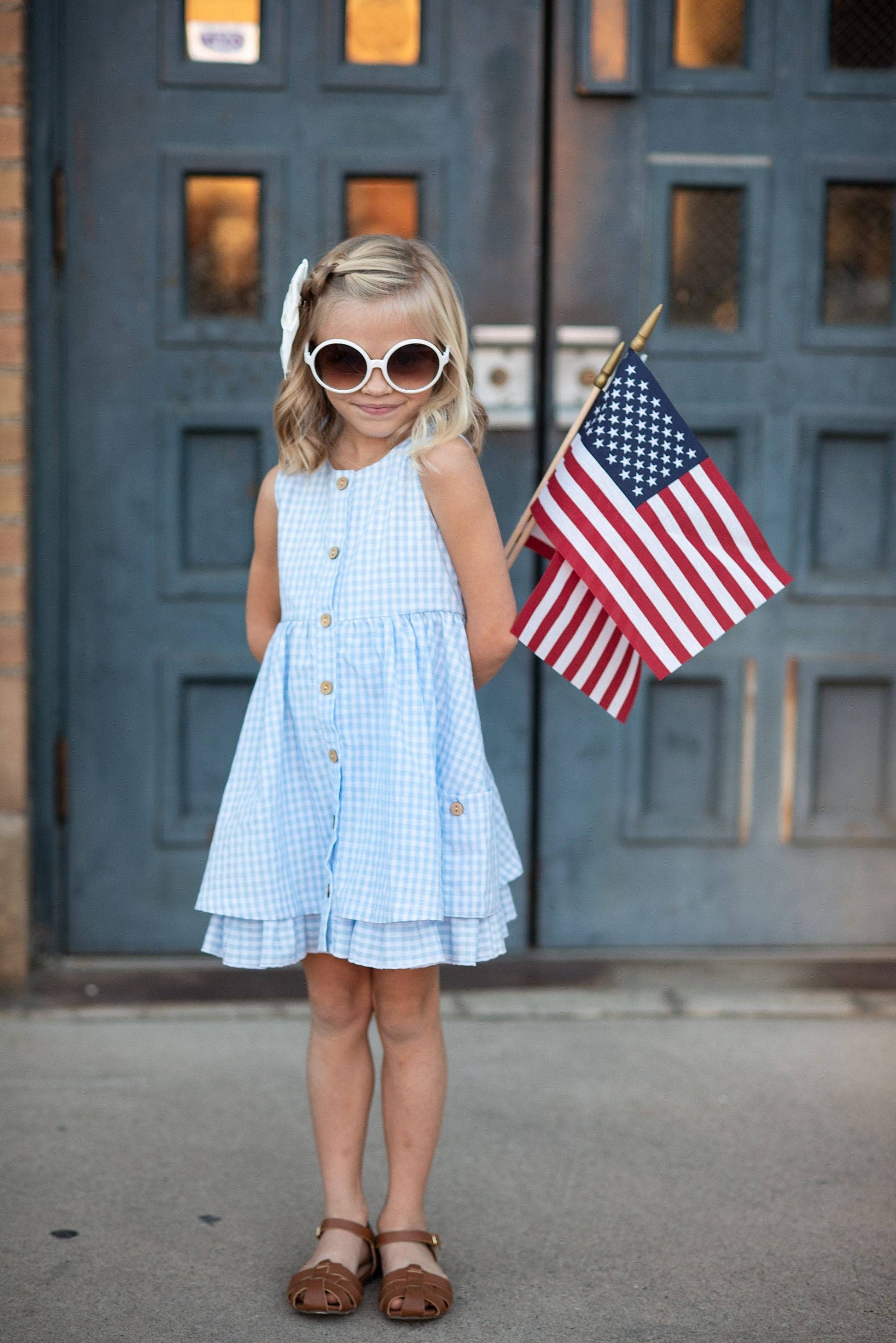 Tween Blue & White Gingham Dress My Tribe Boutique Tween Blue & White Gingham Dress My Tribe Boutique