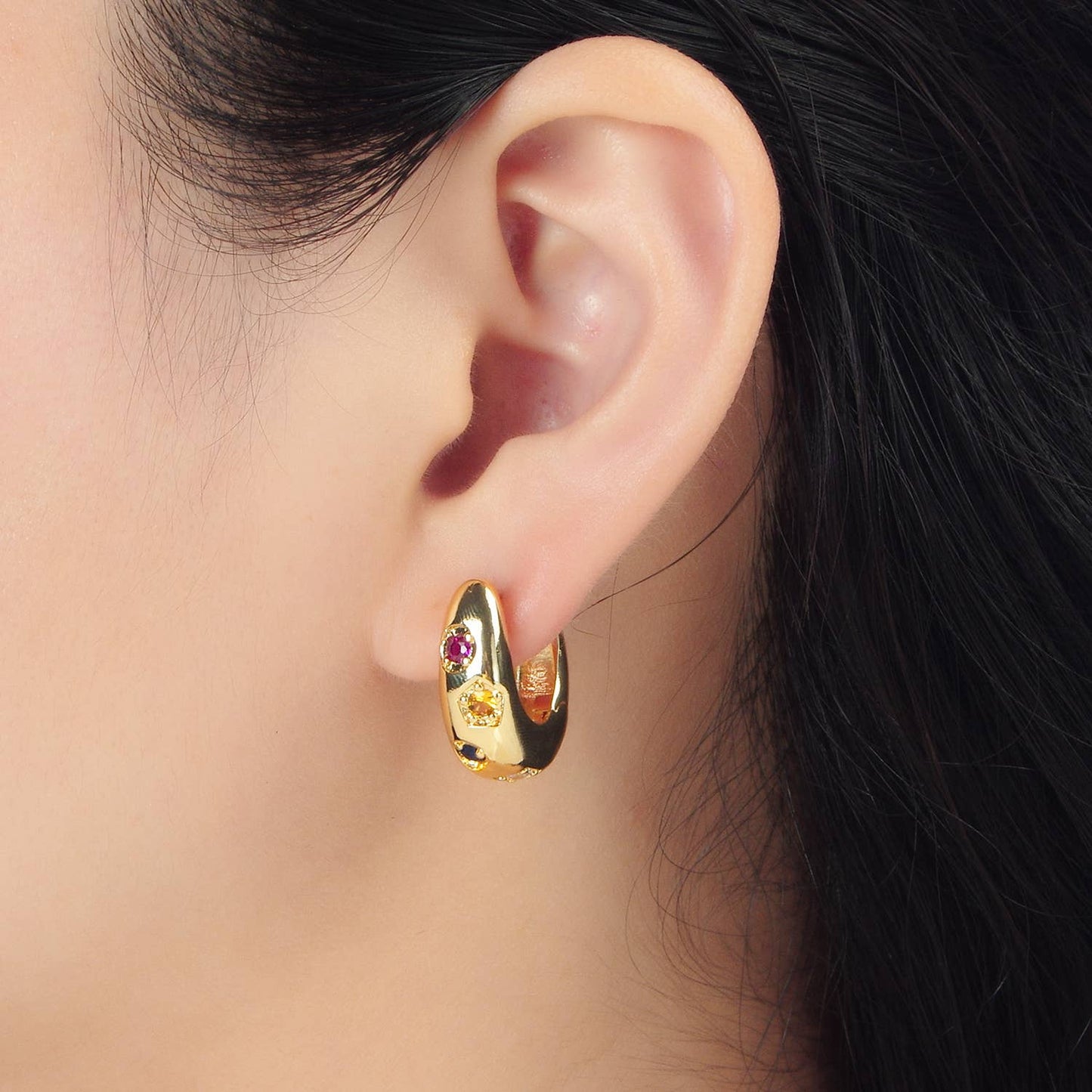 Gemini Large Hoop Earrings