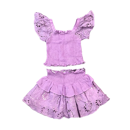 Lavender Breeze Eyelet Set - Tweens