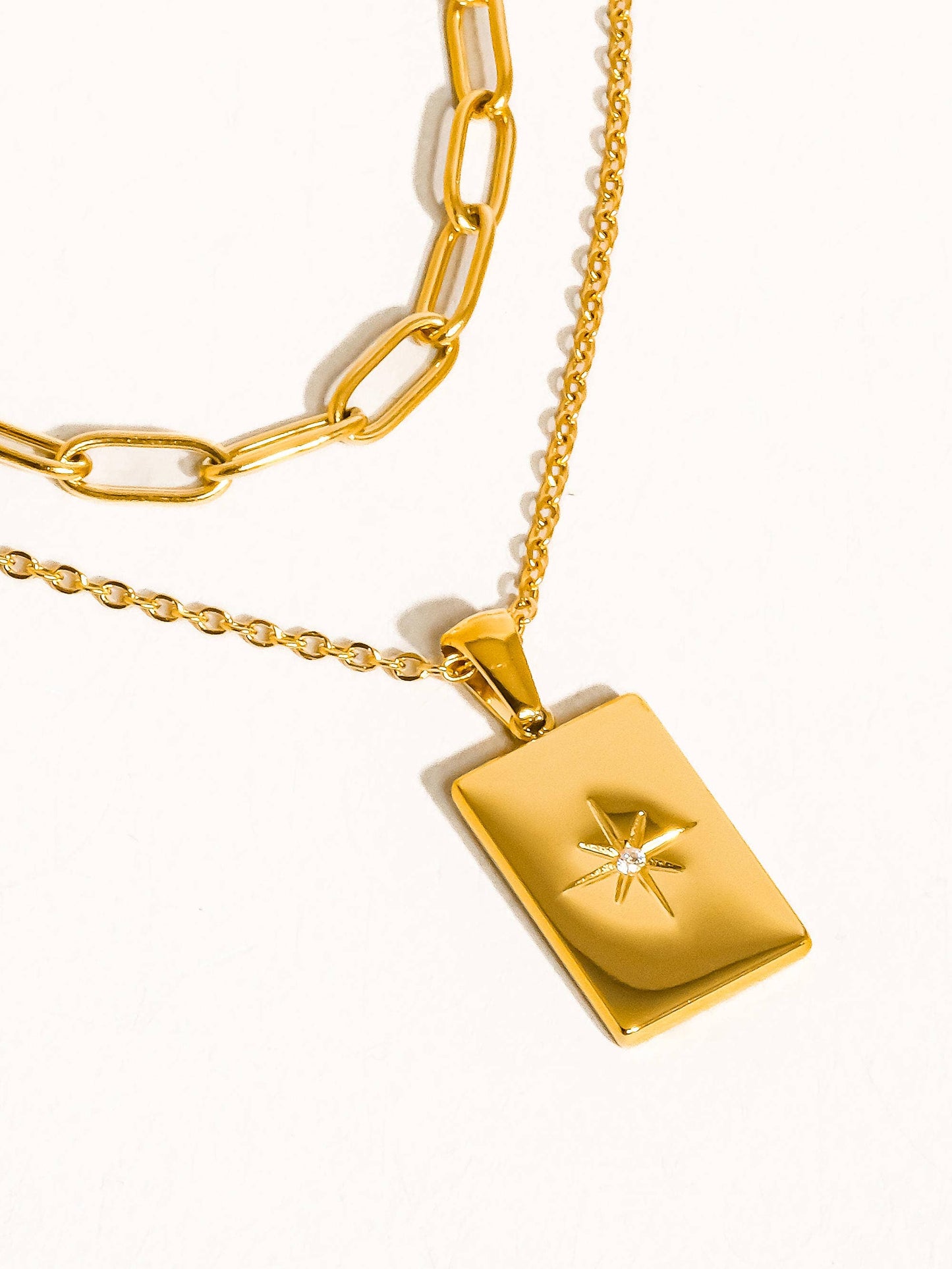 Gabin 18K Gold Non-Tarnish Layered Astro Chain Necklace