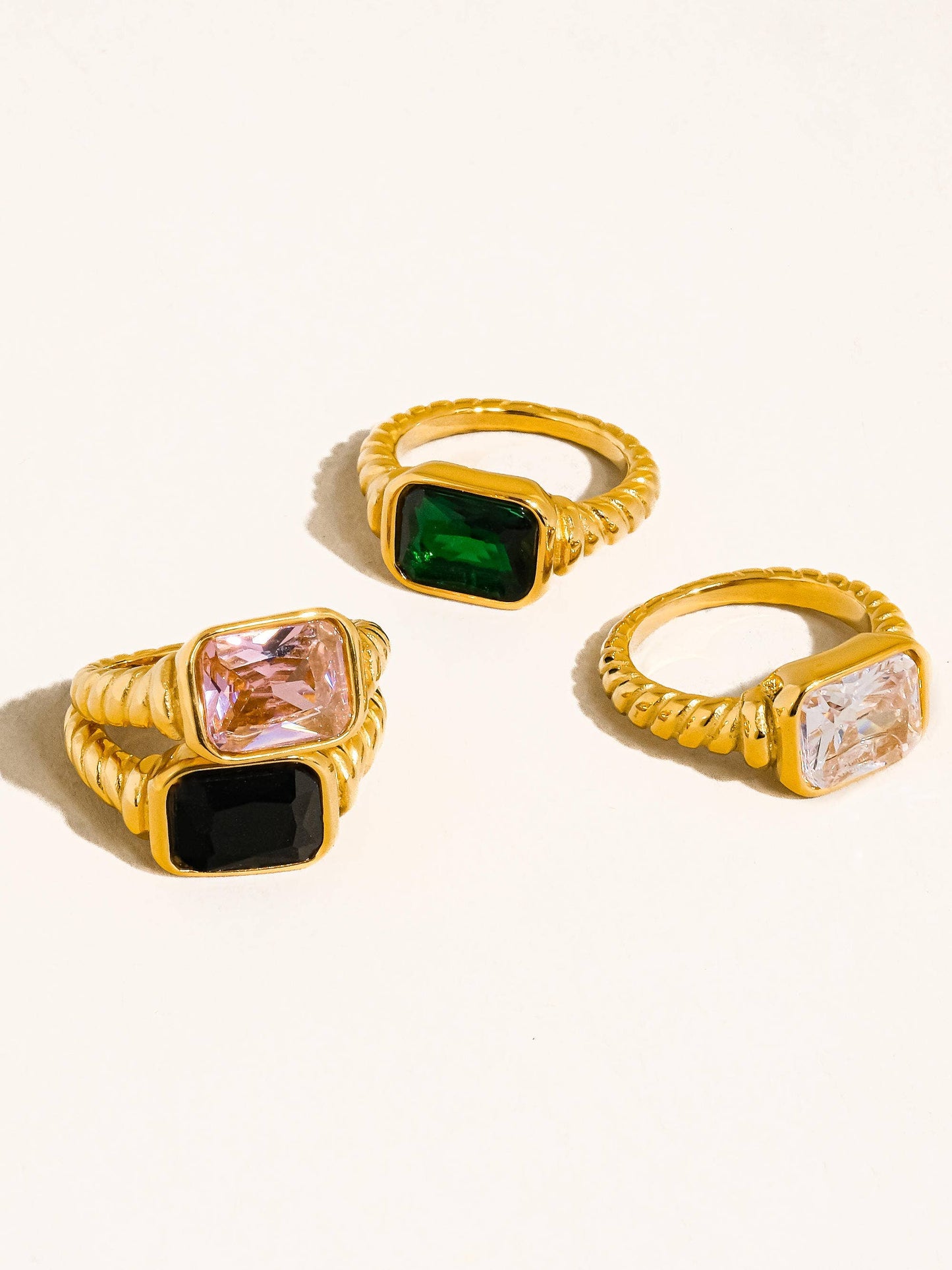 Laverne 18K Gold Non-Tarnish CZ Cocktail Ring