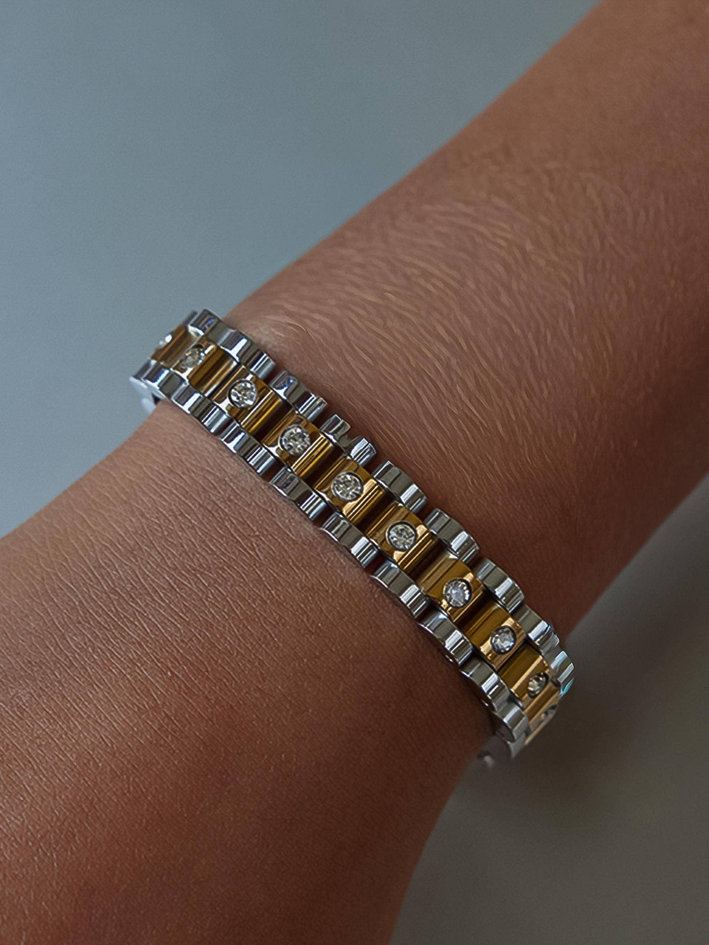 Faelys Two-Tone Watchband Bracelet