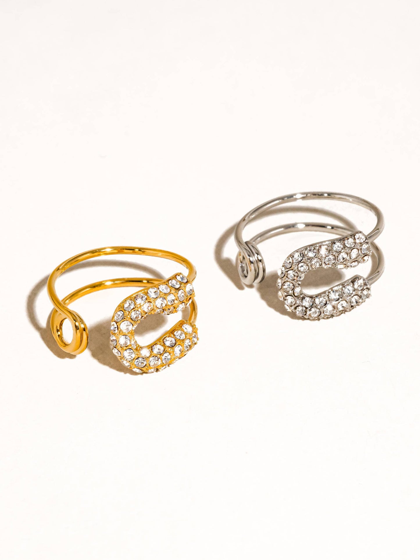 Dante 18K Gold Non-Tarnish Rhinstone Glam Ring