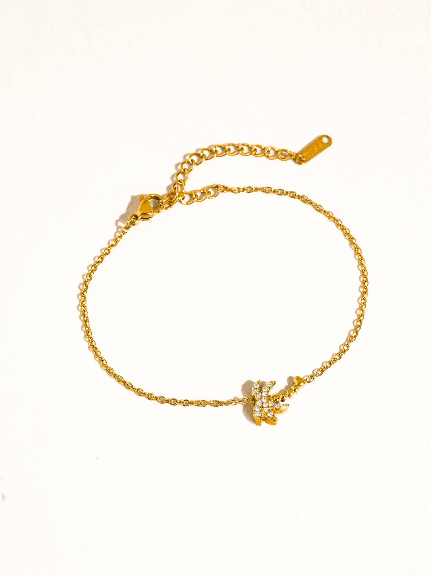 Quincee 18K Gold Non-Tarnish Summer Ocean CZ Bracelet