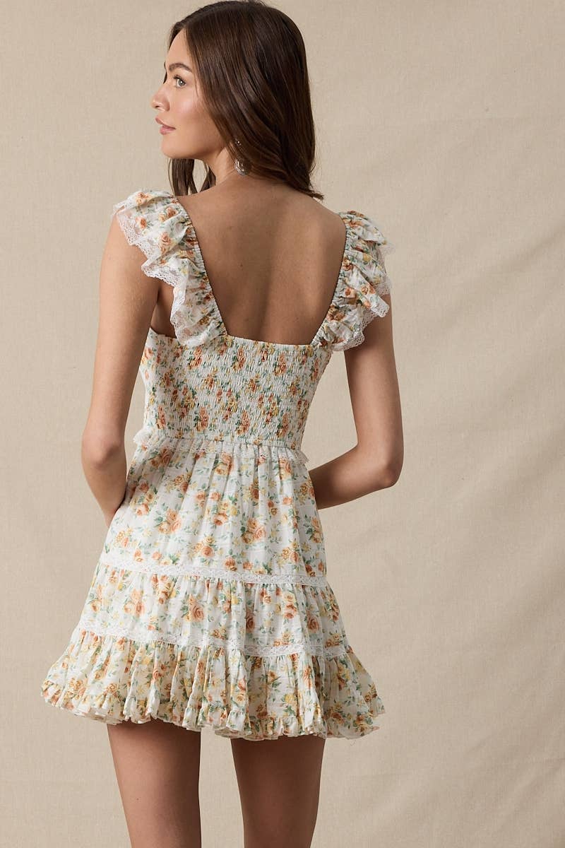 Garden Whispers Lace Mini Dress