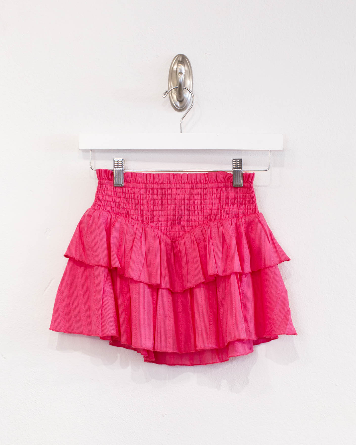 Brooke Neon Pink Smocked Skirt (Tweens) Katiej NYC