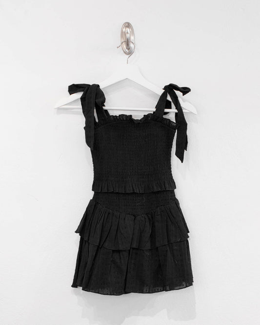 Emerson Black Smocked Dress (Tweens) Katiej NYC