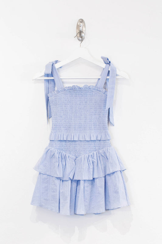 Emerson Baby Blue Smocked Dress (Tweens) Katiej NYC