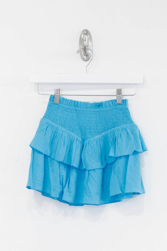 Brooke Turquoise Smocked Skirt (Tweens) Katiej NYC