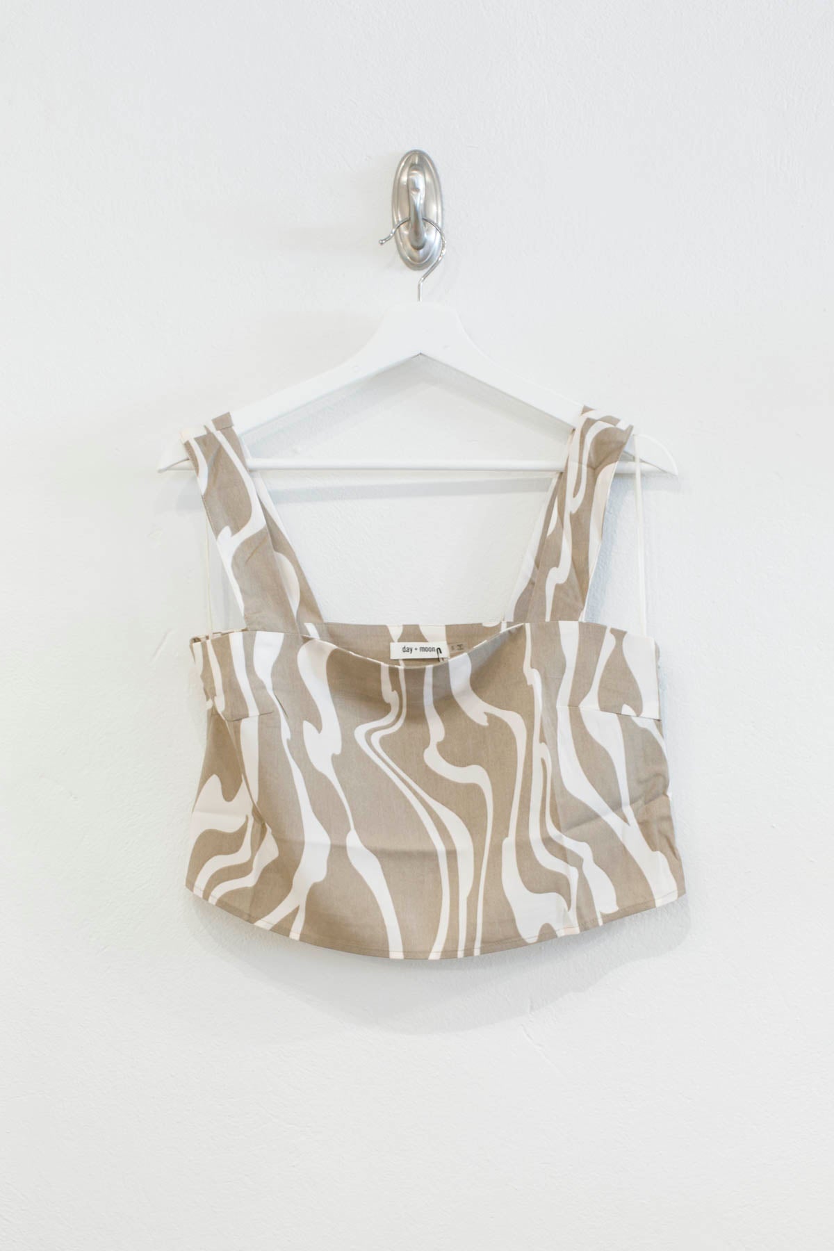 Taupe/Off White Square Neck Cami Top - DM