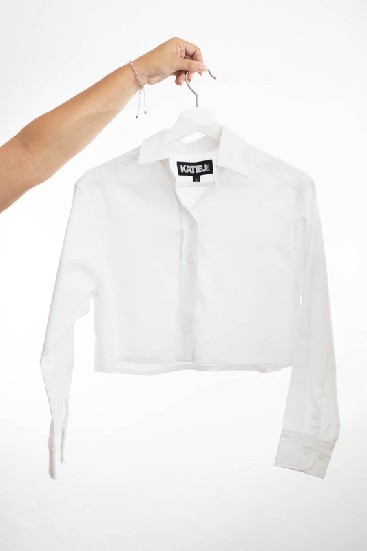 Corrinet Button Up Crop Shirt (Tweens) Katiej NYC