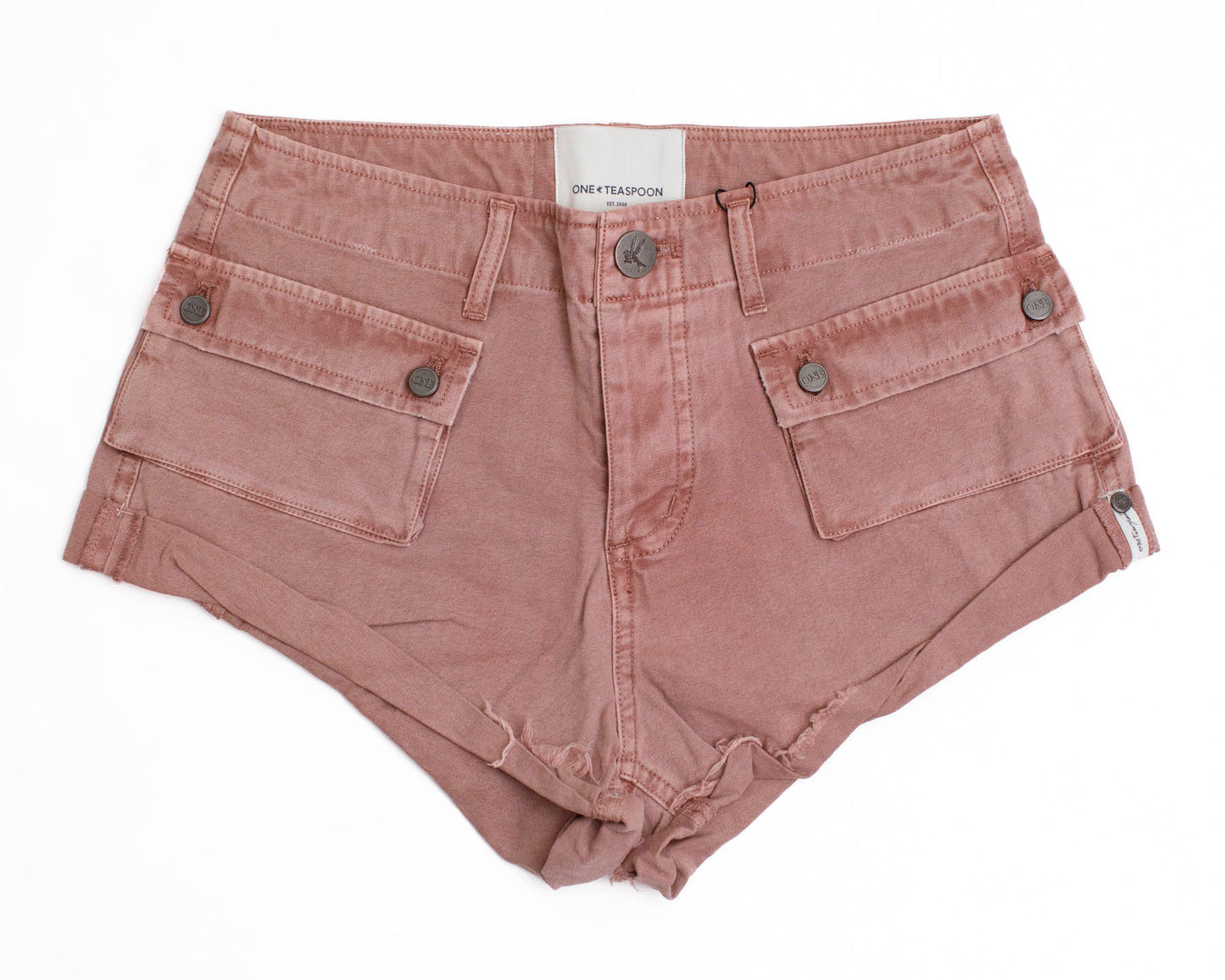 Dirty Rose Cadet Low Waist Bandit Denim Short - ONE TEASPOON