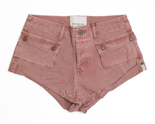 Dirty Rose Cadet Low Waist Bandit Denim Short - ONE TEASPOON