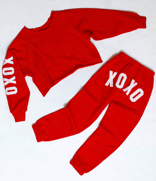 Shane XOXO Off Shoulder Crop Sweater  (Tweens) - Katiej NYC