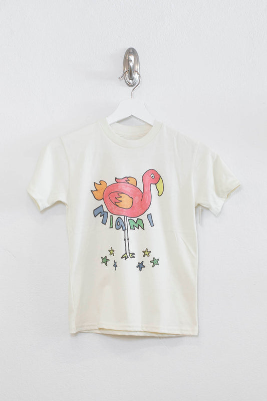 Miami Flamingo Tween Graphic Tee