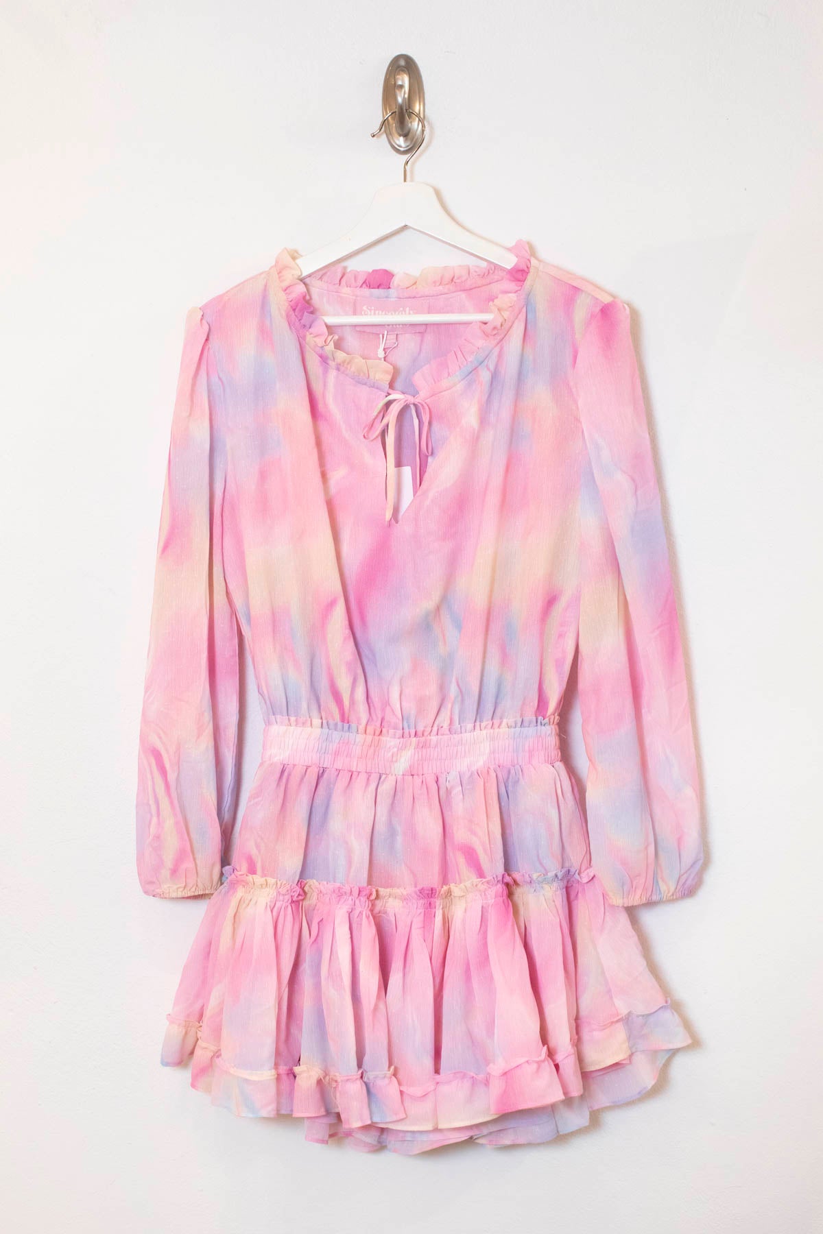 Women's Pink Aurora Multi Color Mini Dress