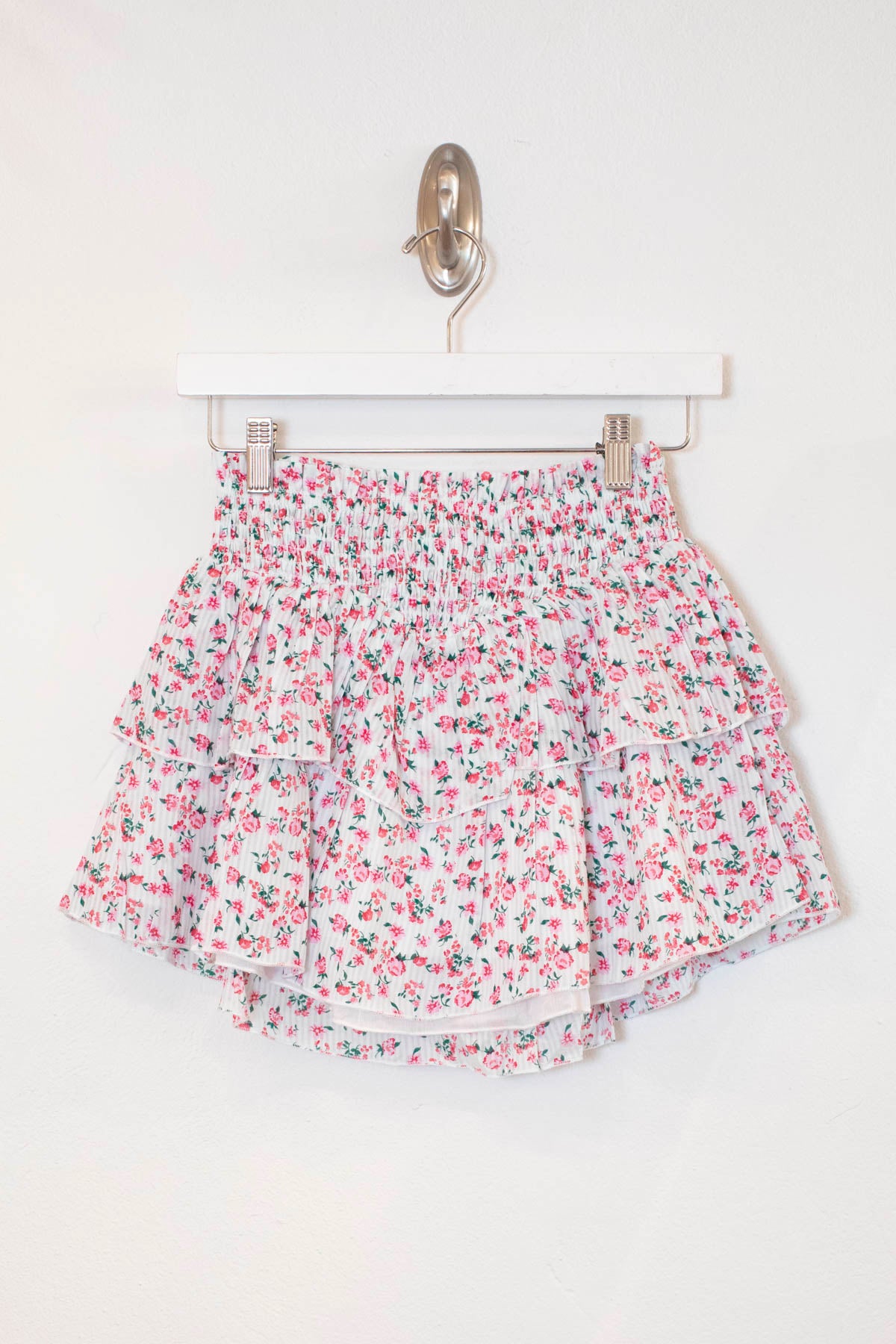 Brooke Strawberry Floral Smocked Skirt (Juniors) Katiej NYC