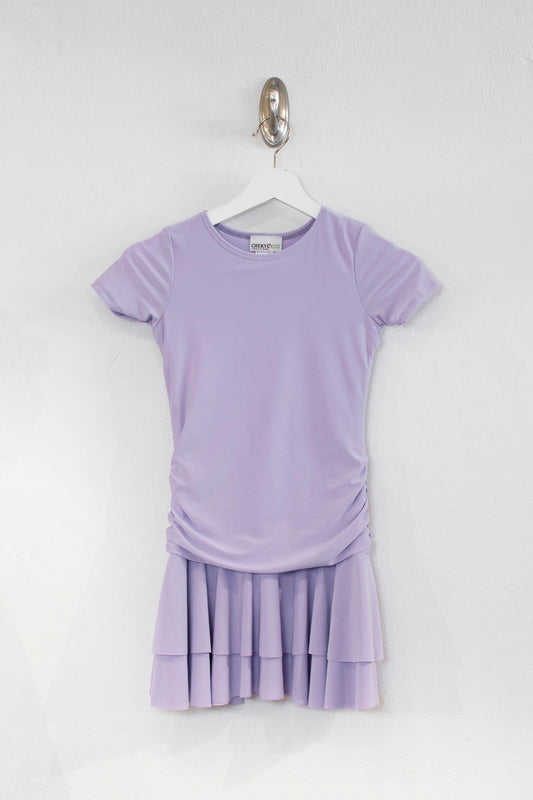 CC Lavender Ruffle Bottom Dress