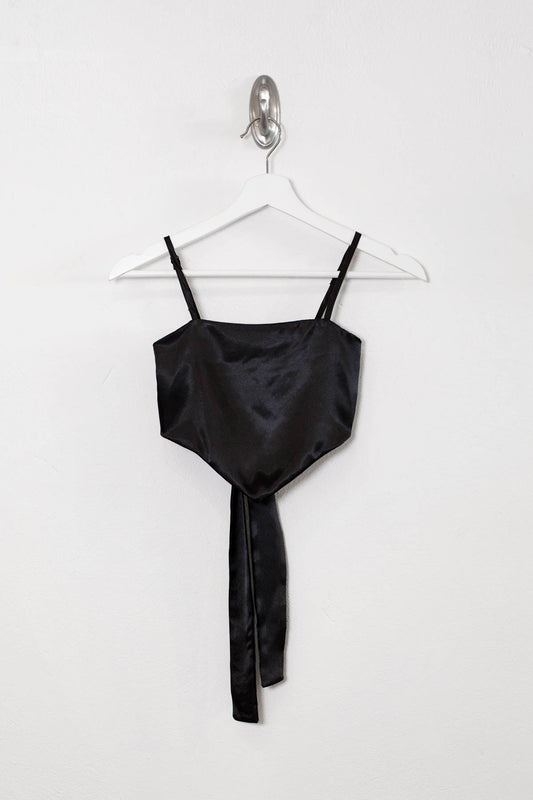 CC Juniors Black Silk Bandana Top