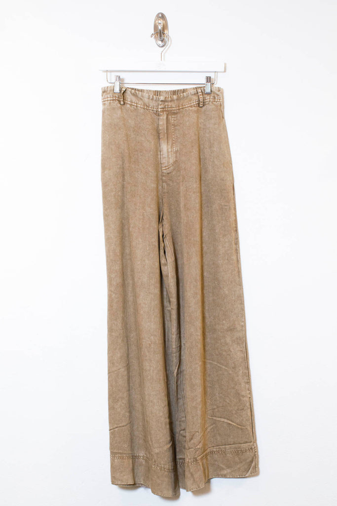MS Elastic High Waist Wide Leg Pants