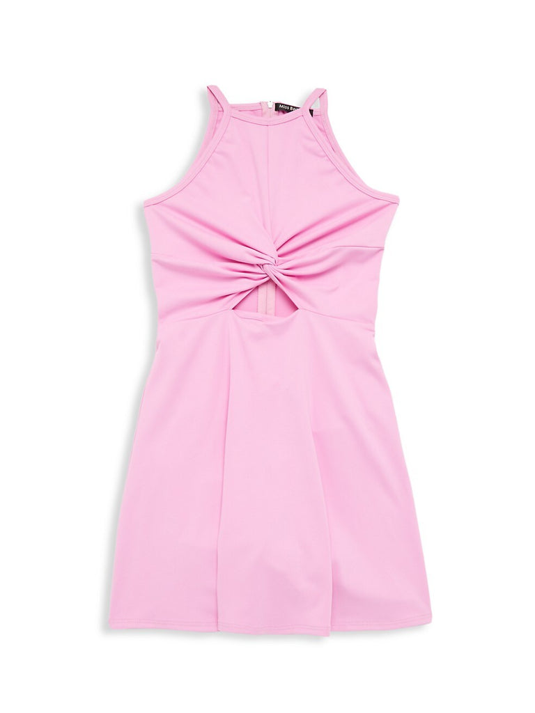 Kimberly Knotted Key Hole Skater Dress - MB