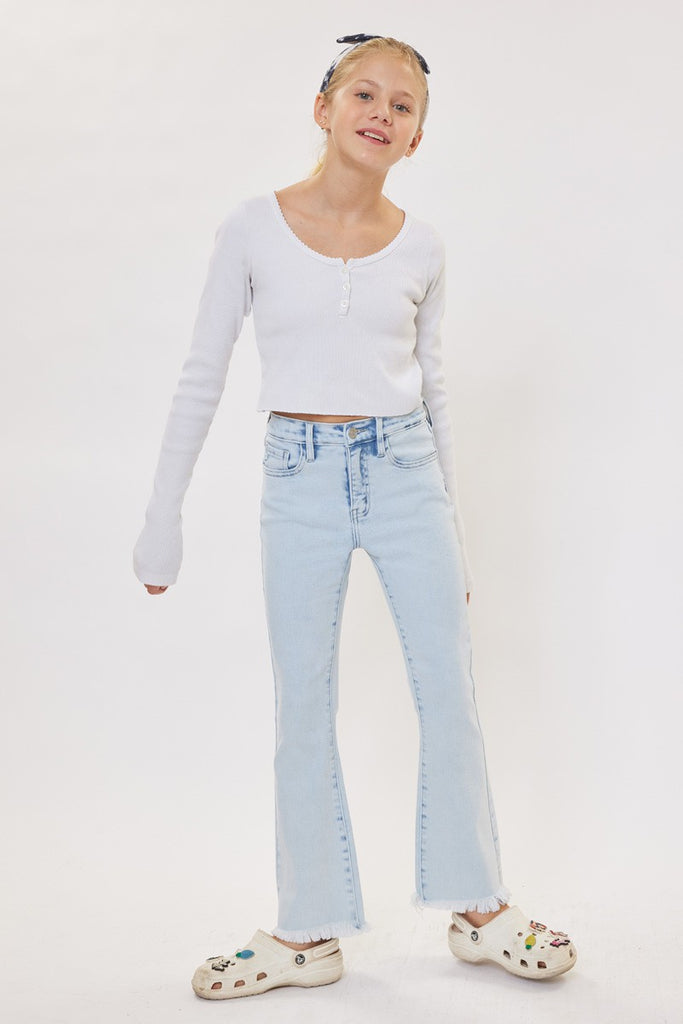 Kids High Rise Flare Tween Jeans - KC