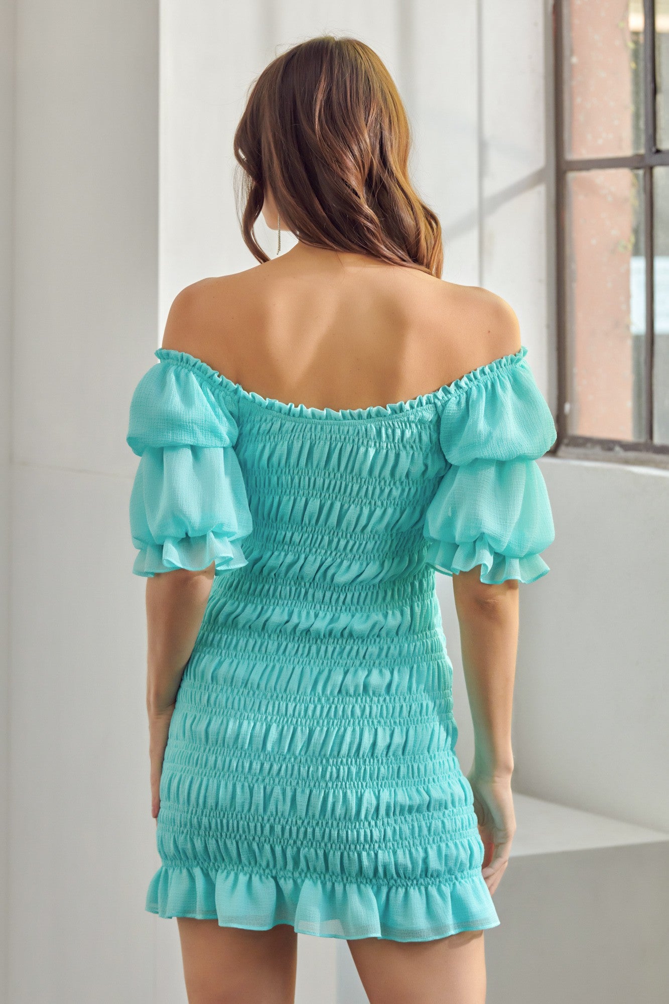 MS Tiered Sleeve Smocked Dress