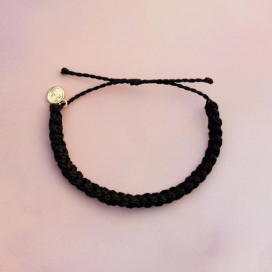 Pura Vida Solid Braided Black Bracelet