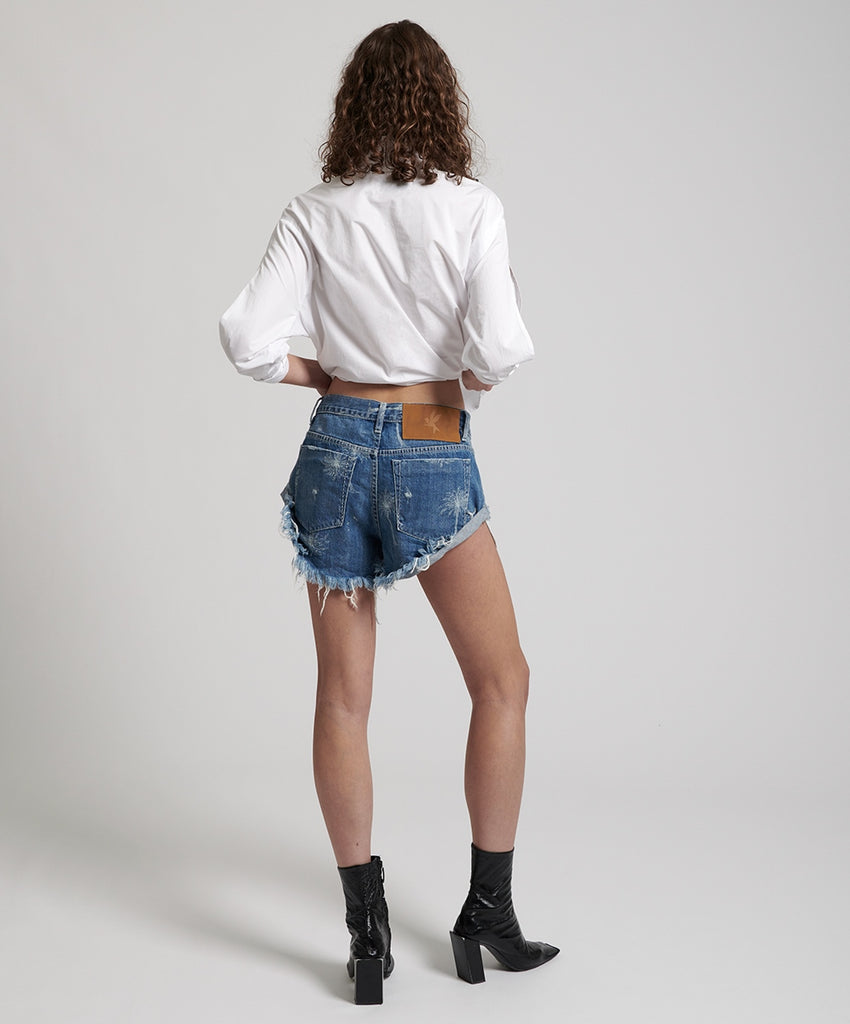 Ocean Blue Malibu Bandit Denim Shorts - One Teaspoon