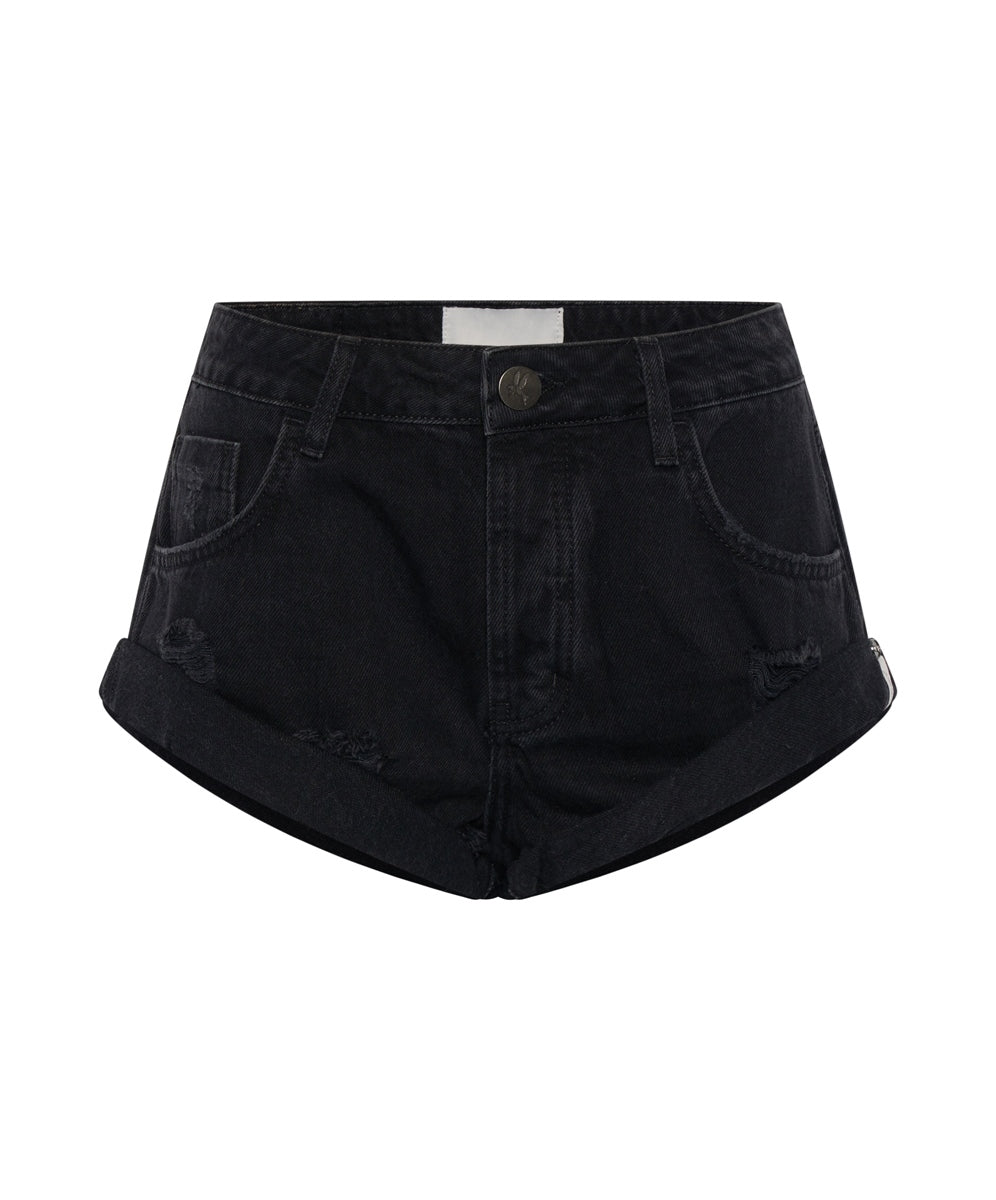 Double Black Bandits Demin Shorts - ONE TEASPOON