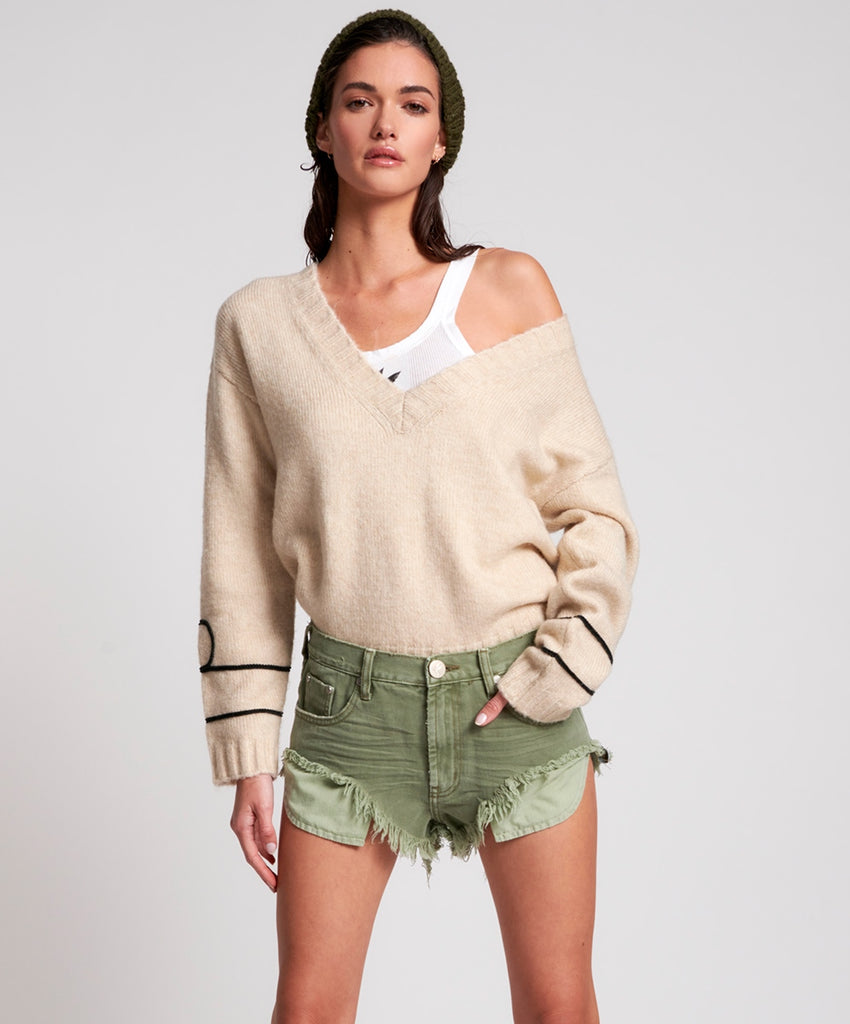 Super Khaki Rollers Denim Short - One Teaspoon