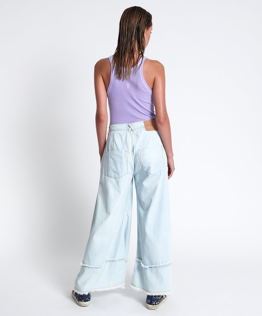 ONE TEASPOON CAPRI BLUE MAVERICK WIDE LEG JEANS