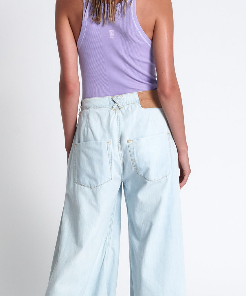 ONE TEASPOON CAPRI BLUE MAVERICK WIDE LEG JEANS