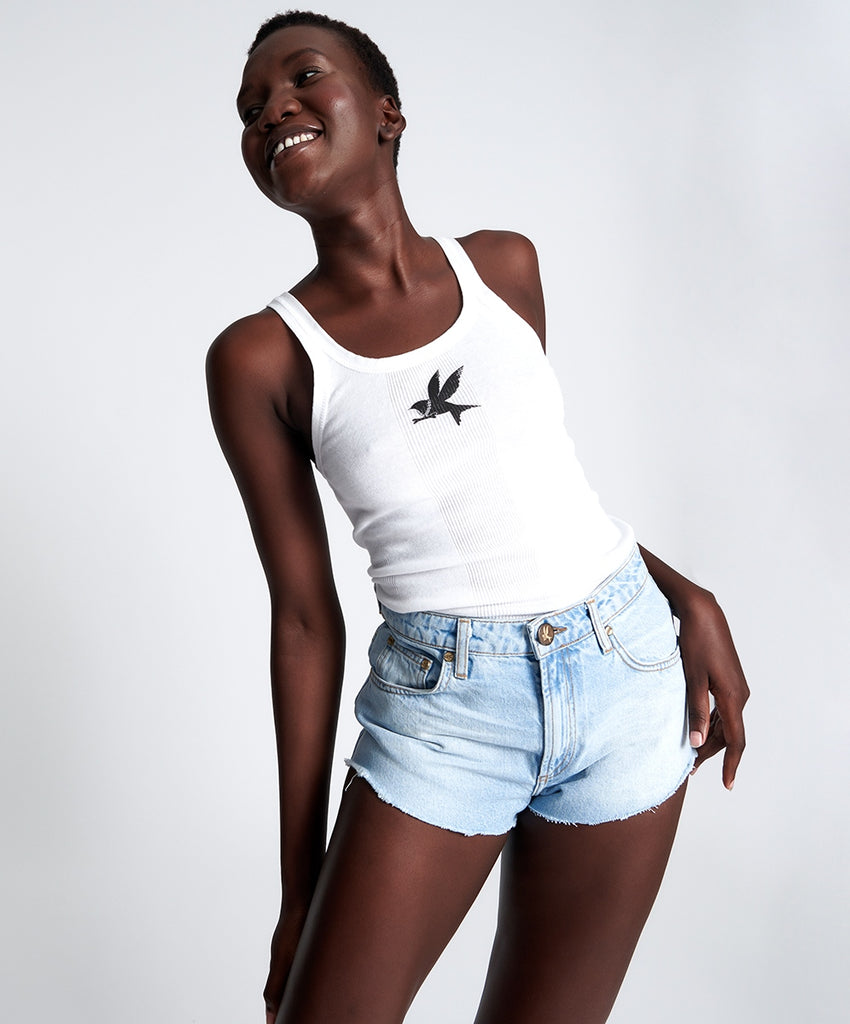 Best Blue The One HW Denim Short - ONE TEASPOON