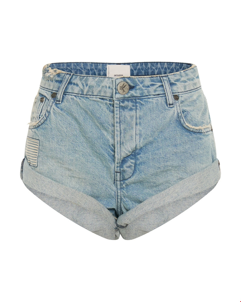 Jailbird Bandit Low Waist Denim Shorts - One Teaspoon