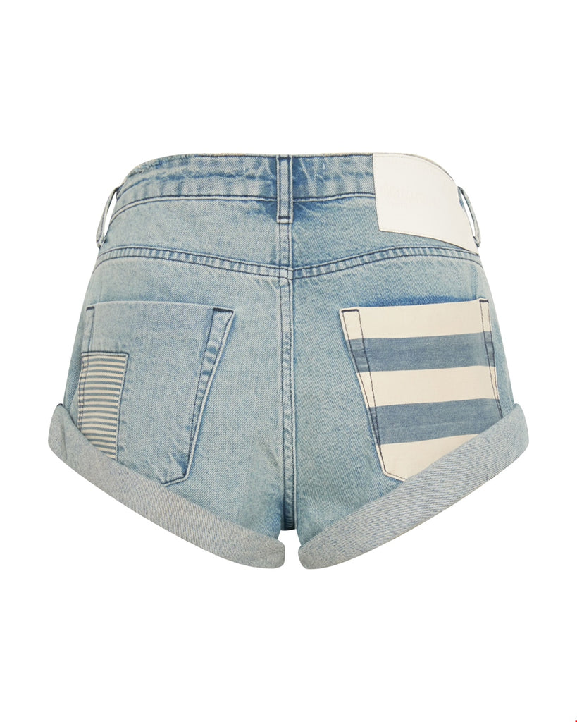 Jailbird Bandit Low Waist Denim Shorts - One Teaspoon