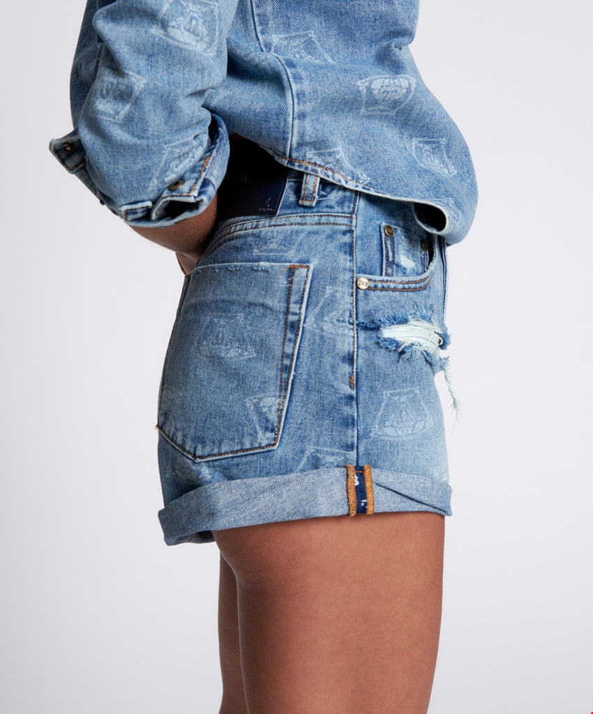 Medusa Bandits High Waist Denim Shorts - One Teaspoon