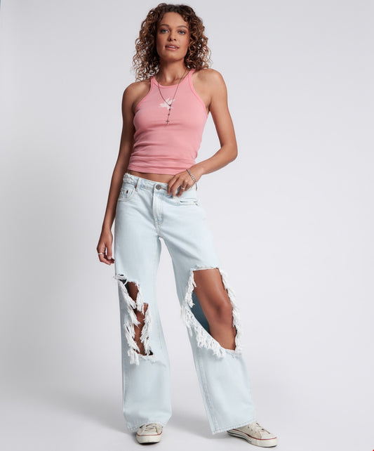 Le Surf Jackson Mid Waist Wide Leg Jeans - One Teaspoon