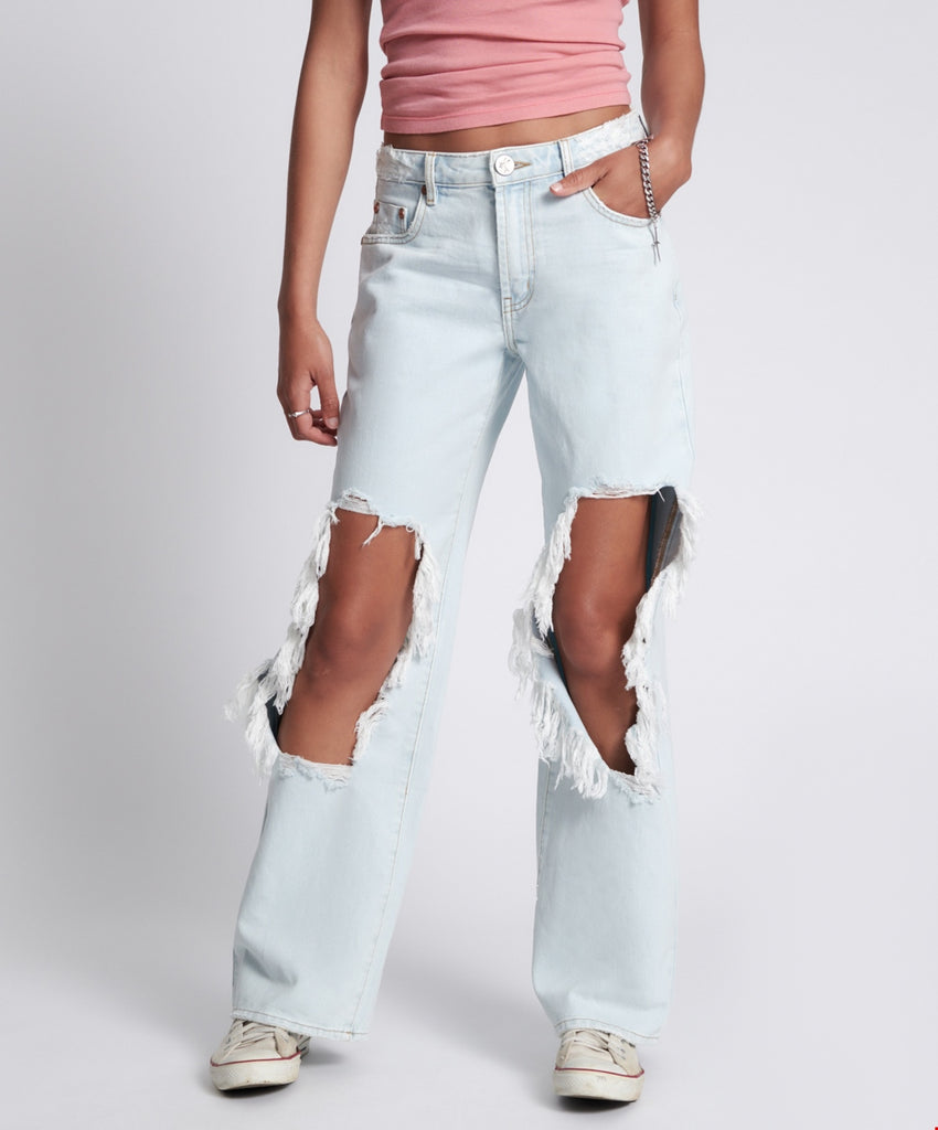 Le Surf Jackson Mid Waist Wide Leg Jeans - One Teaspoon