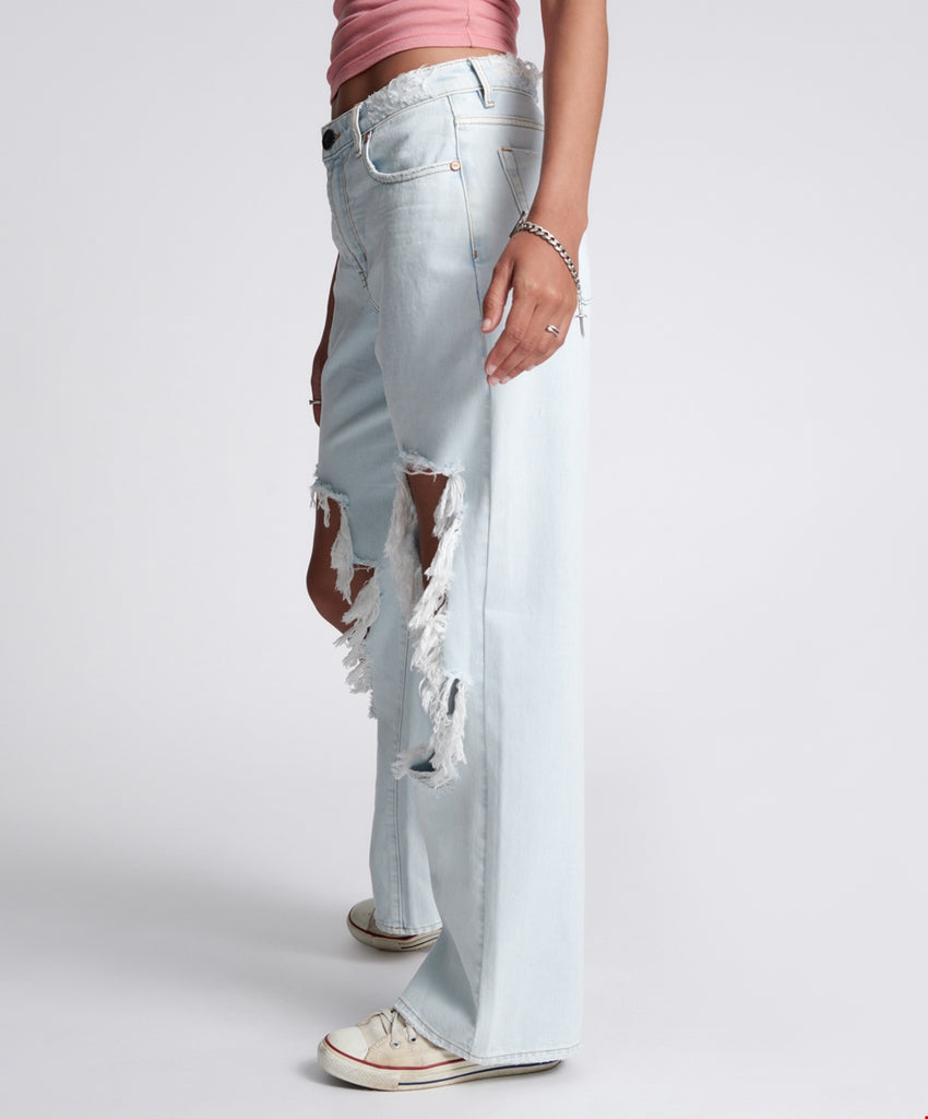 Le Surf Jackson Mid Waist Wide Leg Jeans - One Teaspoon