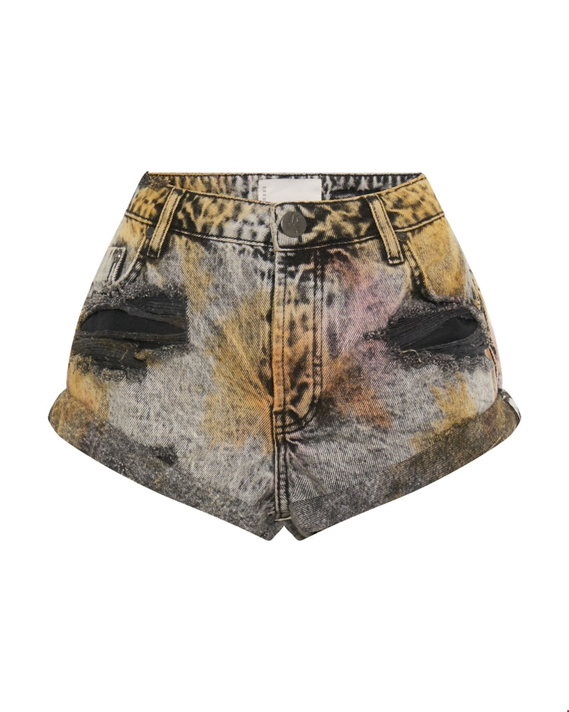 Sunset Acid Bandits Low Waist Denim Short