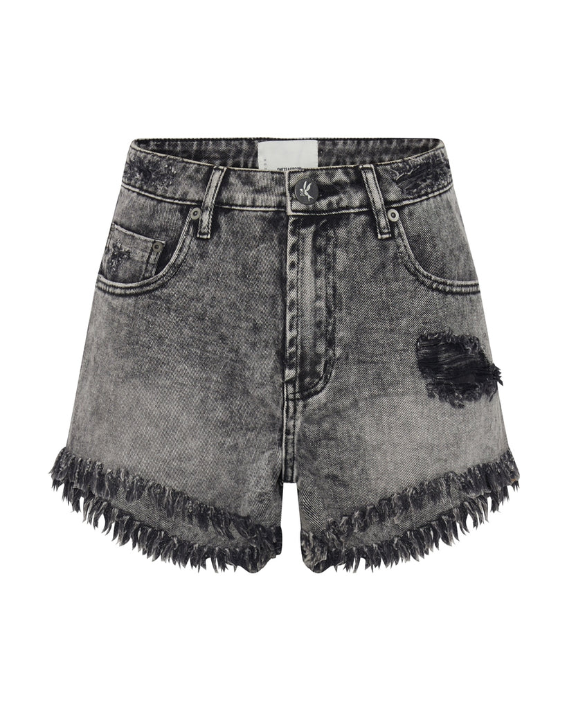 Rodeo Grey Bonita High Waist Denim Shorts- ONE TEASPOON