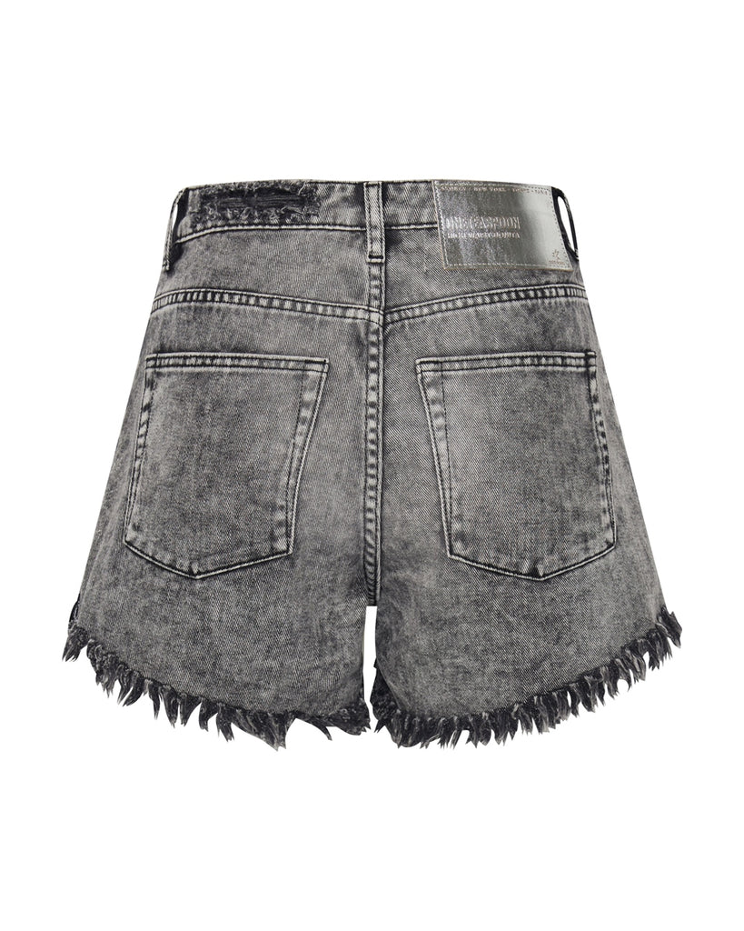 Rodeo Grey Bonita High Waist Denim Shorts- ONE TEASPOON