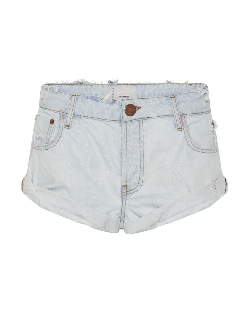 Bel Air Blue Bandits Low Waist Denim Shorts - One Teaspoon