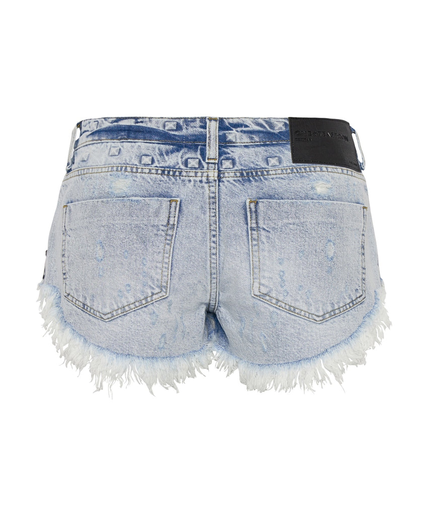 Riveted Bonitas Low Waist Denim Short - ONE TEASPOON
