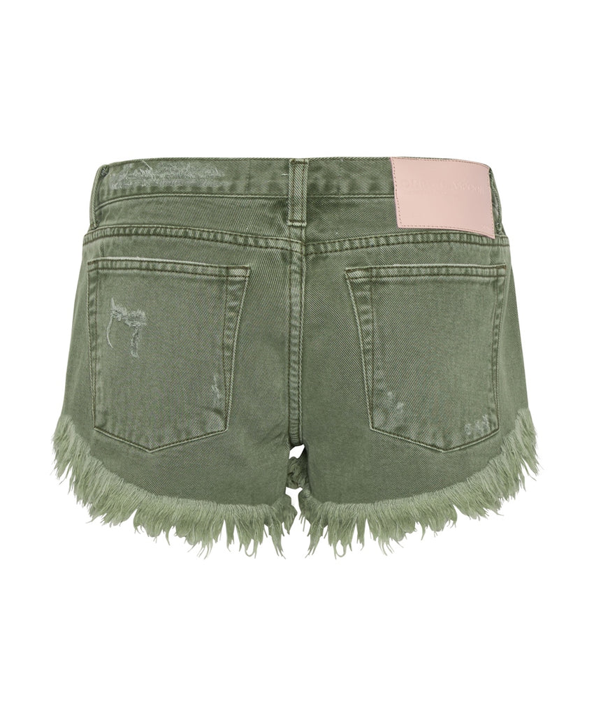 Super Khaki Bonitas Low Waist Denim Shorts - One Teaspoon