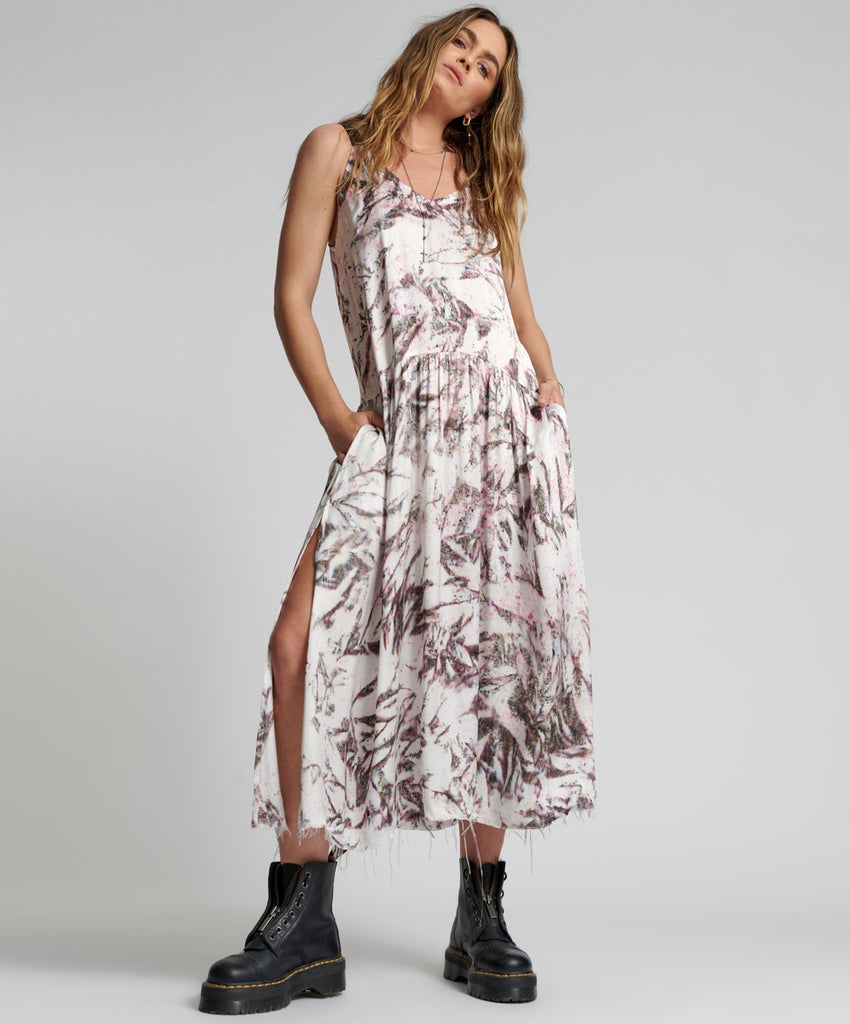 Illusions Runaway Hand Printed Cami Dress  - ONE TEASPOON
