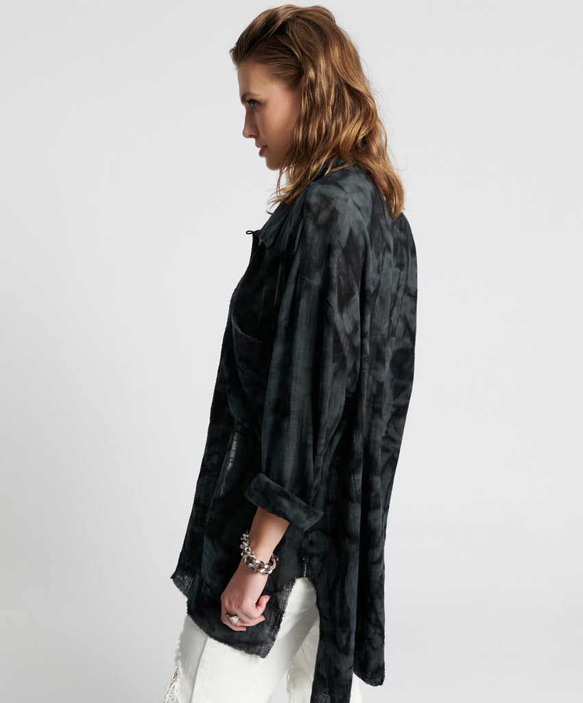 Resonance Muslin Longline Shirt - ONE TEASPOON