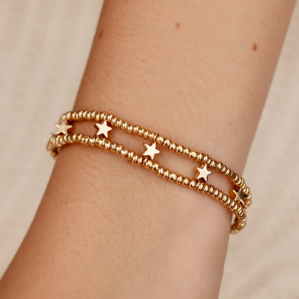Pura Vida Gold Star Stretch Bracelet