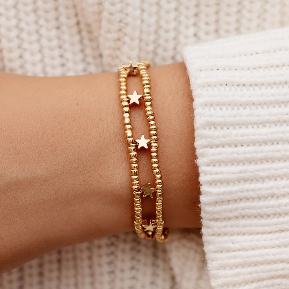 Pura Vida Gold Star Stretch Bracelet